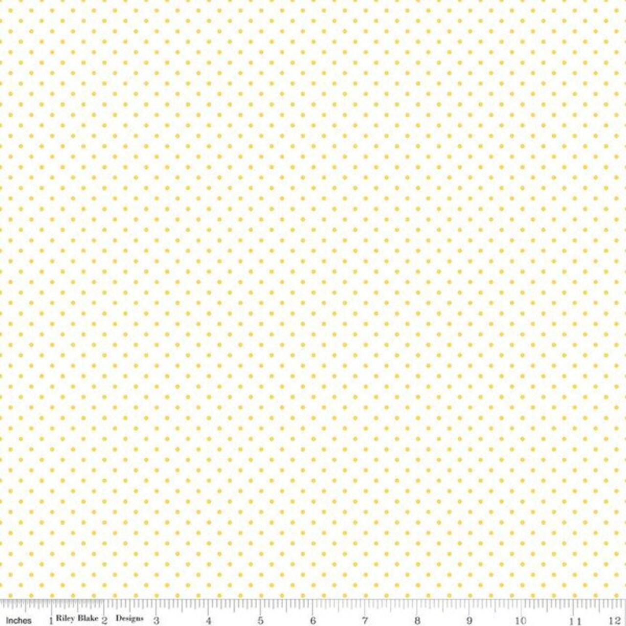 Swiss Dot in Yellow on White (c660-50 yellow) | Swiss Dot | Riley Blake Designs | Riley Blake
